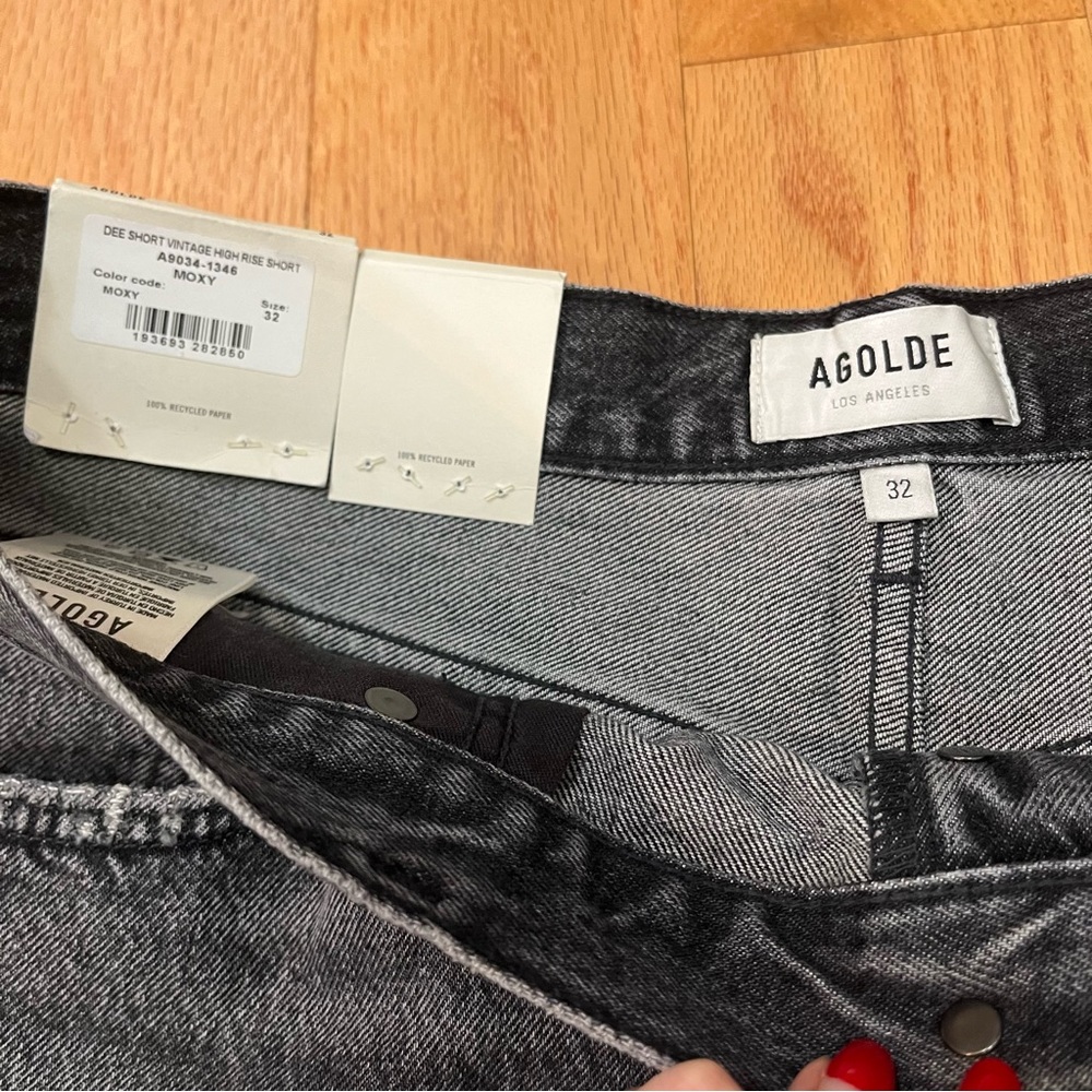 Agolde Dee Grey Jean Short Moxy - Picture 5 of 13